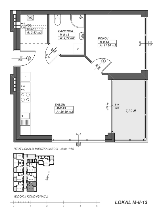 rzut apartamentu M-II-13