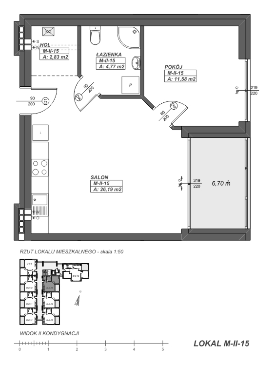 rzut apartamentu M-II-15