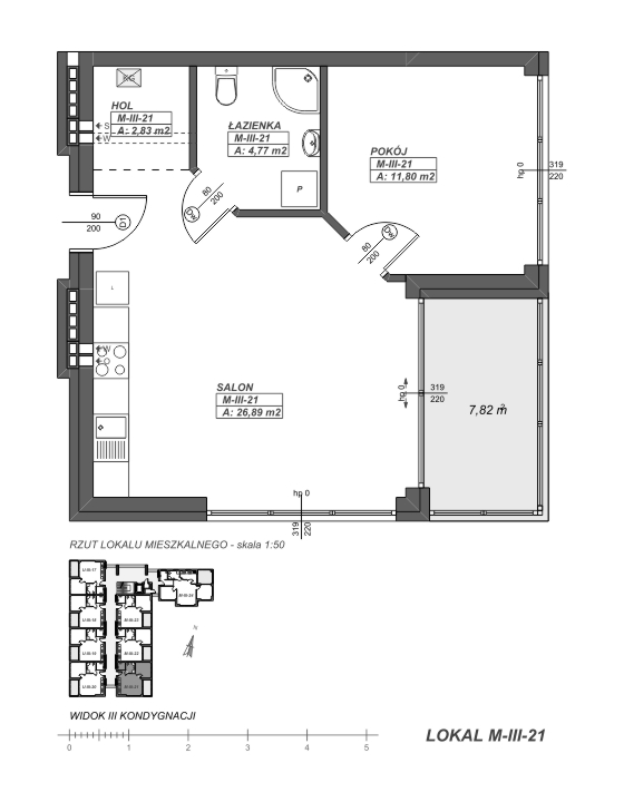 rzut apartamentu M-III-21