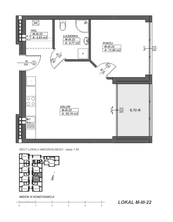 rzut apartamentu M-III-22