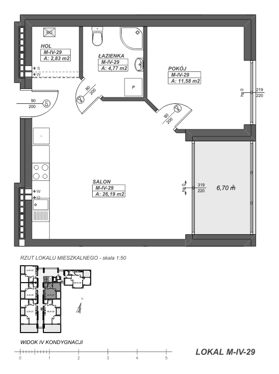 rzut apartamentu M-IV-29