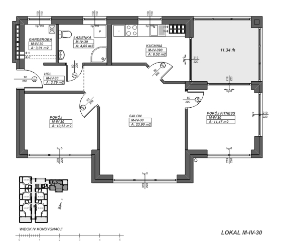 rzut apartamentu M-IV-30