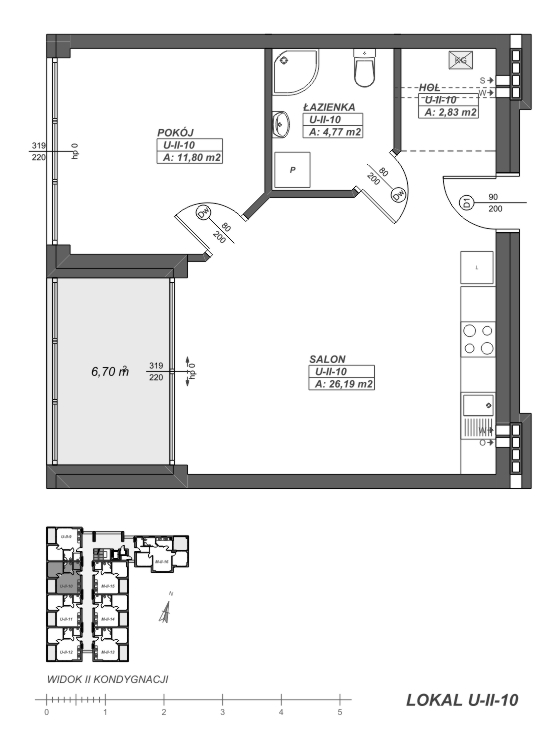 rzut apartamentu U-II-10