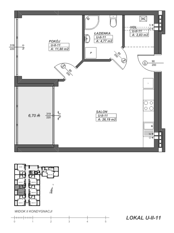 rzut apartamentu U-II-11