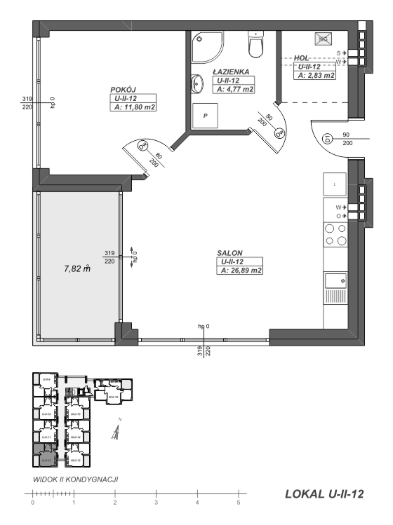 rzut apartamentu U-II-12