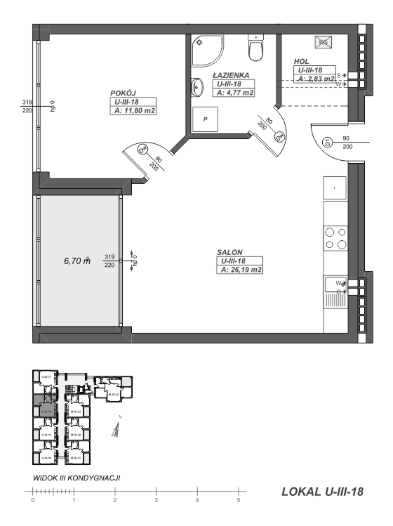 rzut apartamentu U-III-18