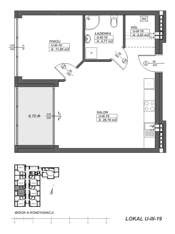 rzut apartamentu U-III-19